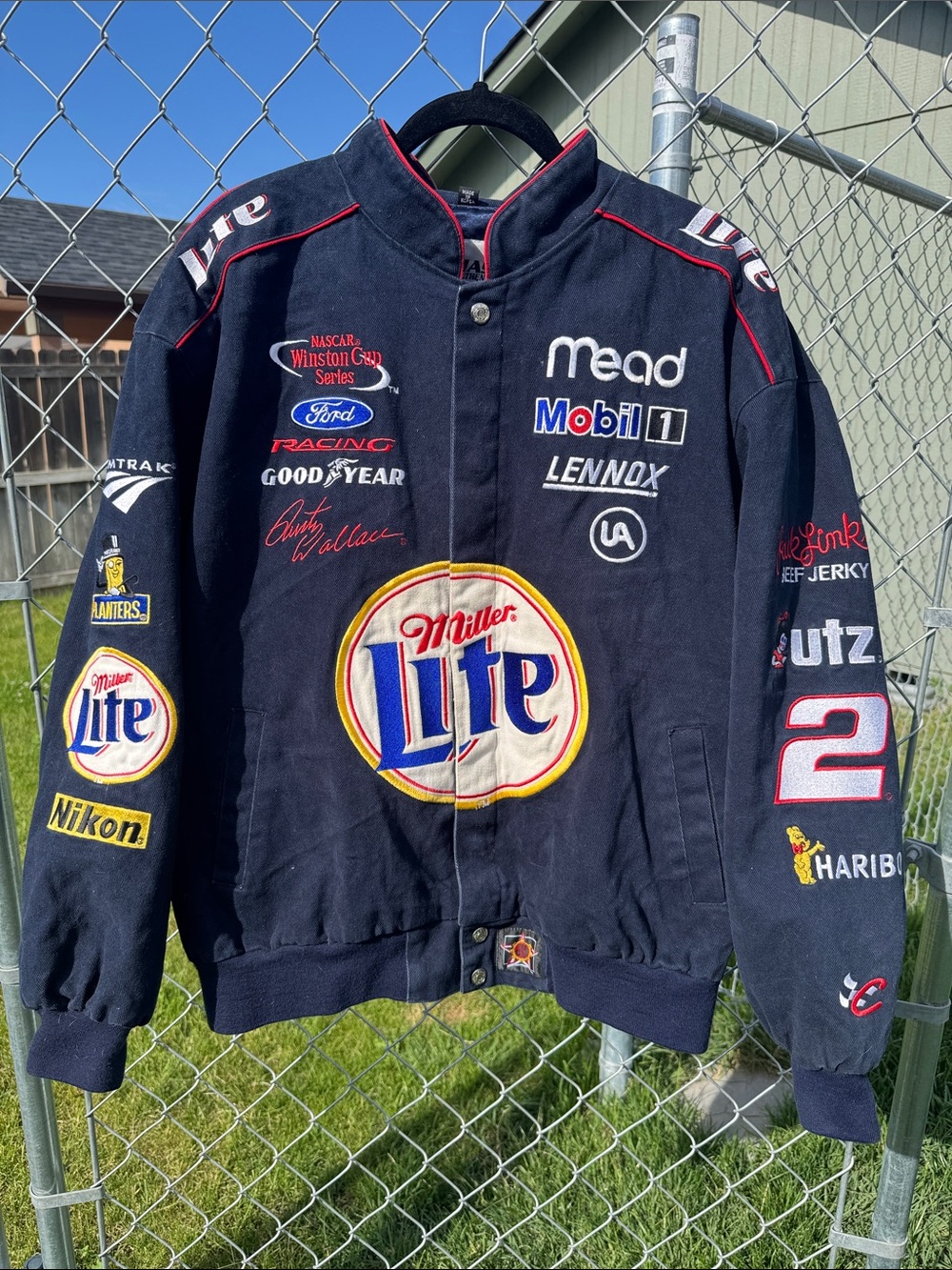 Vintage NASCAR Miller Lite Rusty Wallace  Jacket